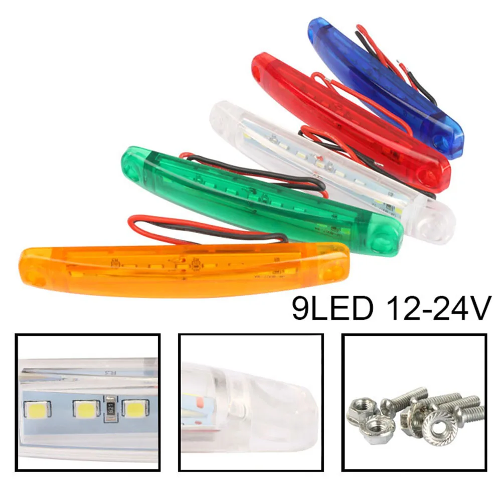 Durable position lights for trailer buses, 1224 V 9LED side lights, turn signal indicators