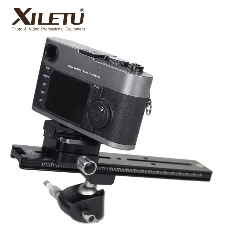XILETU LCB-24B Track Dolly Slider Focusing Focus Rail Slider & Clamp with QR Plate Meet Arca Swiss For DSLR Camera Nikon Canon