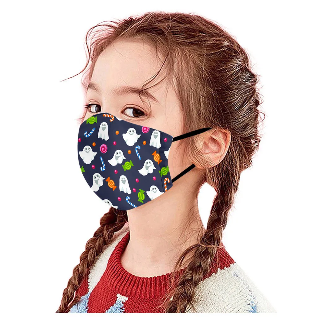 1pcs Child Fashion Cool Mouth Cover Holloween Pollution And Masks Safe Breathable Washable Reusable Face Mask For Kids Masque 6