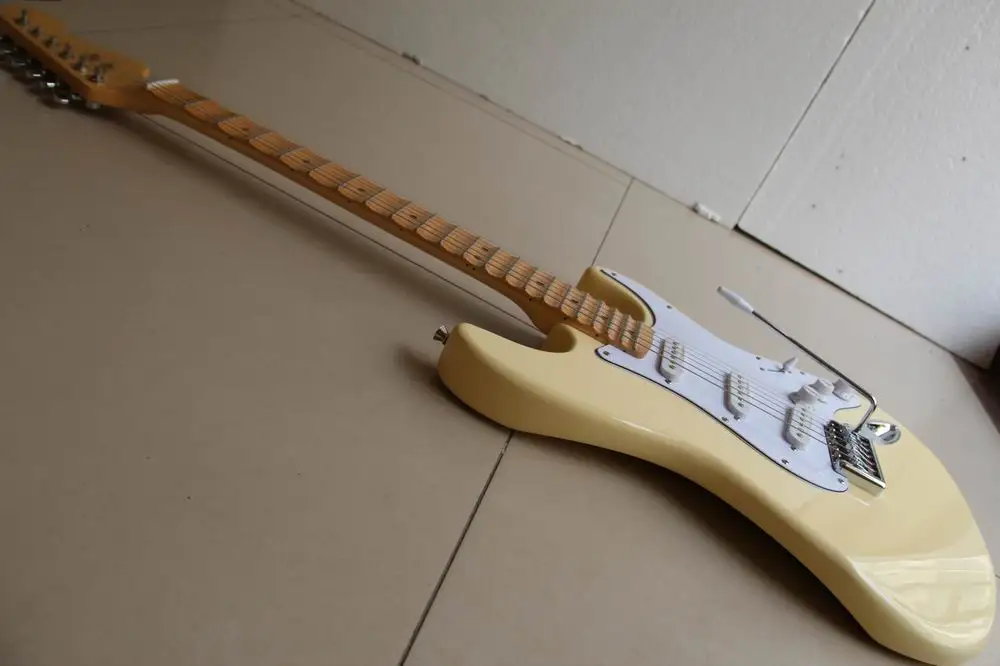 Бесплатная доставка Новинка Yngwie Malmsteen электрогитара с зубчатым грифом 21F In Cream