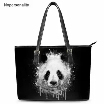 

Nopersonality Brand Design Luxury Women PU Shoulder Handbag Cute Panda Pattern Large Beach Ladies Bags Sac Main Femme Mujer