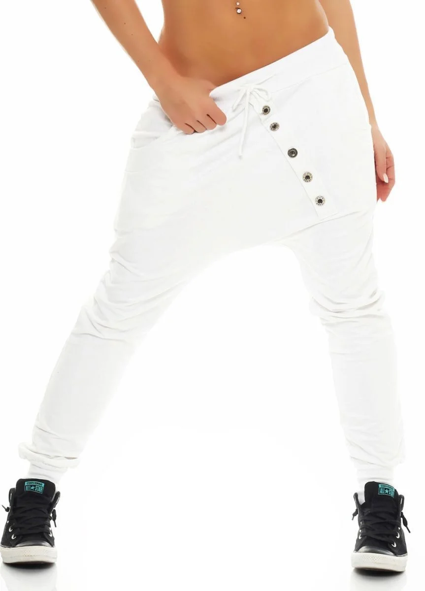 ZOGAA женские шаровары, женские повседневные Длинные свободные женские брюки, одноцветные спортивные штаны для бега размера плюс, горячая Распродажа - Цвет: Белый