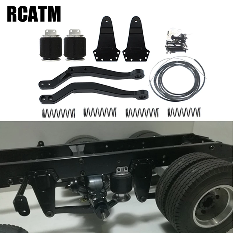 

Metal Simulation Airbag Suspension Improve Kit For 1/14 Tamiya RC Truck Tipper Scania Actros Lesu MAN Actros R470 R620 F16 DIY