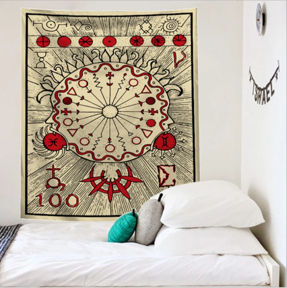 Wall Hanging Tarot Tapestry Magical Moon Sun Bedspread Tapestry Cover Mat NEW 