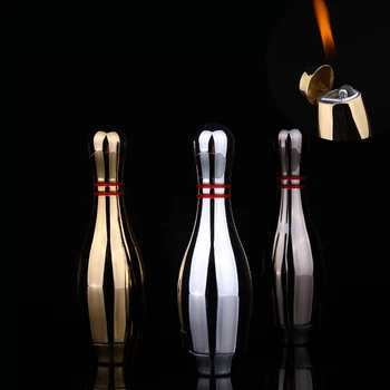 

Gas Butane Lighter Mini Bowling Model Lighter Reflatable Funny Gifts For Decoration