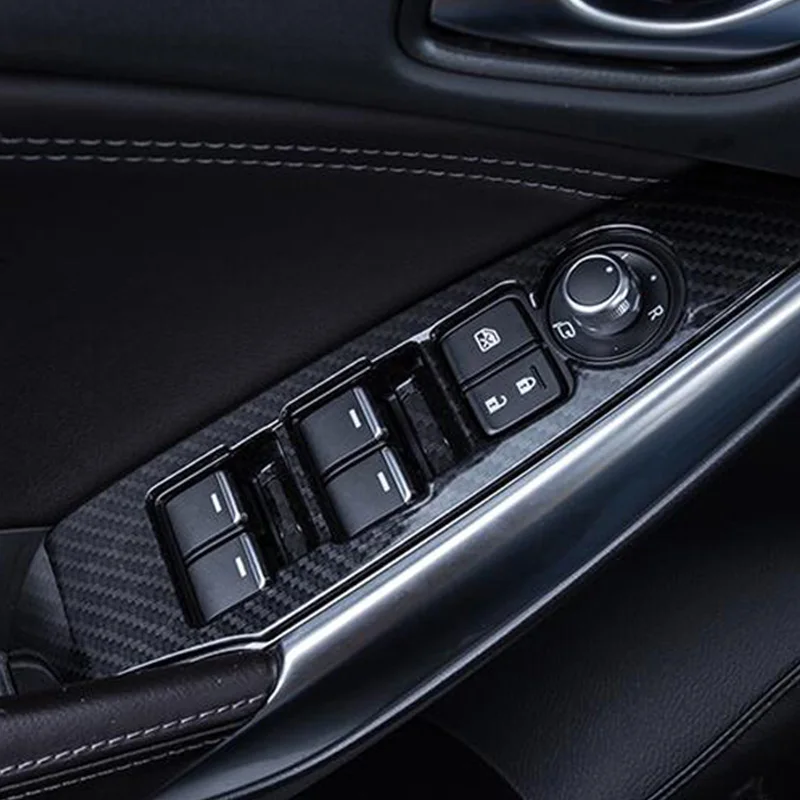 Для Mazda 6 Atenza, автомобильный карбоновый подлокотник для межкомнатной двери, стеклоподъемный переключатель, крышка рамы, наклейки для стайлинга, АБС-пластик