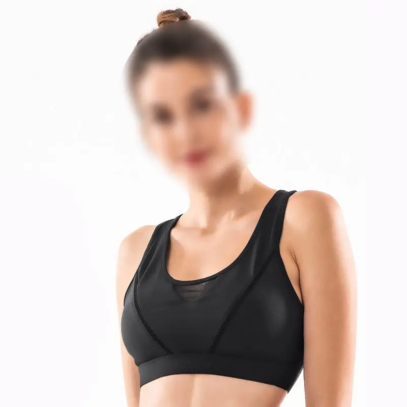 Sports Underwear Female Beauty Back Quick-Drying Sweat-Absorbent Running Fitness Yoga Vest - Цвет: Черный