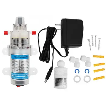 

12V 15W Miniature Diaphragm Pump Food Grade Mute Pressurized Self-Priming Water Pump Kit US Plug 100~240V