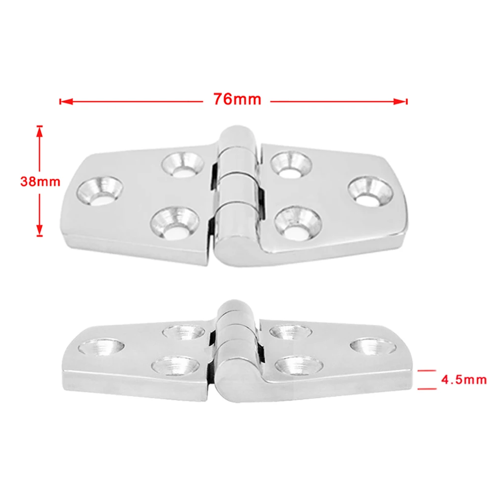 4x316 морской нержавеющей стали лодка кабина дверная петля ремень флеш 76x38 мм