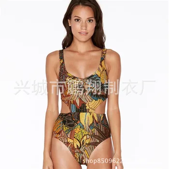 

Pengxiang bikini swimsuit women's one-piece swimsuit tropical rainforest printing 8071