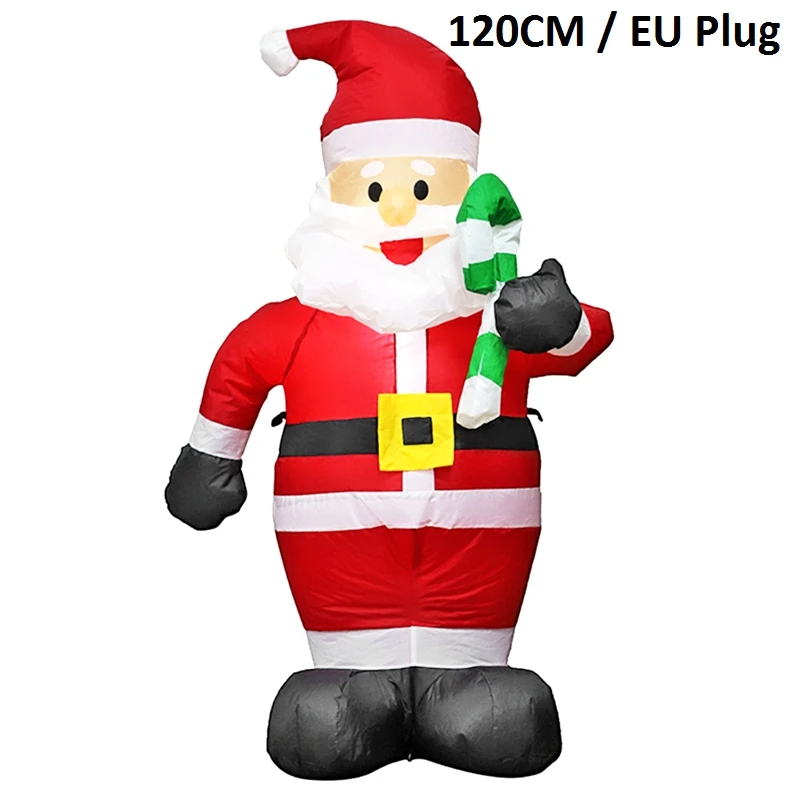 EU Plug C 1,2 м/1,8 м/2,4 м надувной Санта-Клаус Снеговик Рождественская Арка уличные украшения вечерние реквизит садовое, Рождественское украшение - Цвет: EU Plug C
