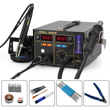 

YIHUA 968DB+ 3 in 1 With The Function Of Smoking Heat Gun Soldering Station Digital Display Temperature Control Rework Station