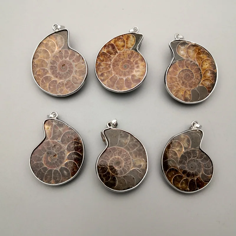 Подвеска Улитка из натурального камня аммонита 6 шт. | Украшения и аксессуары