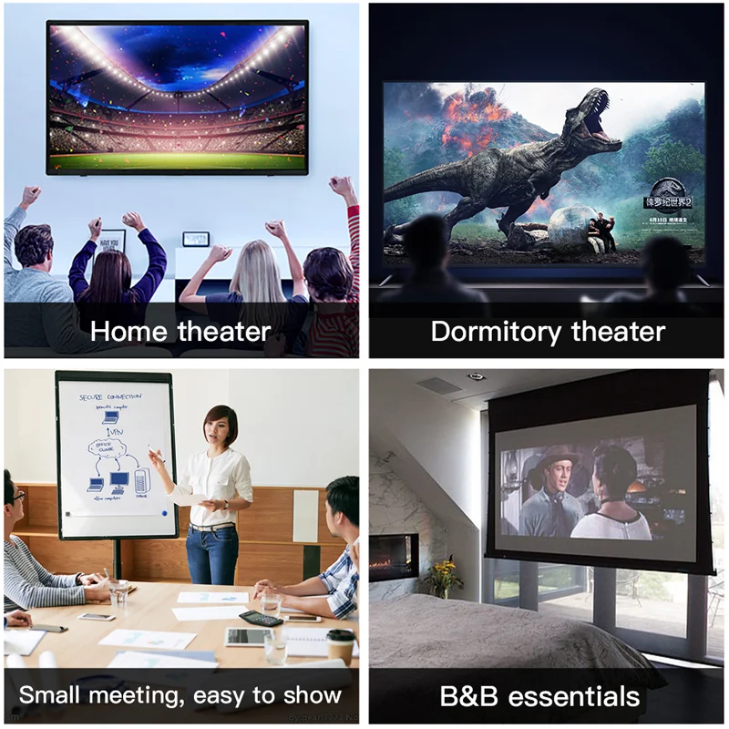 OLOEY full HD мини светодиодный портативный проектор для 1080P WiFi многоэкранный Android мультимедийный проектор с технологией Bluetooth для домашнего кинотеатра