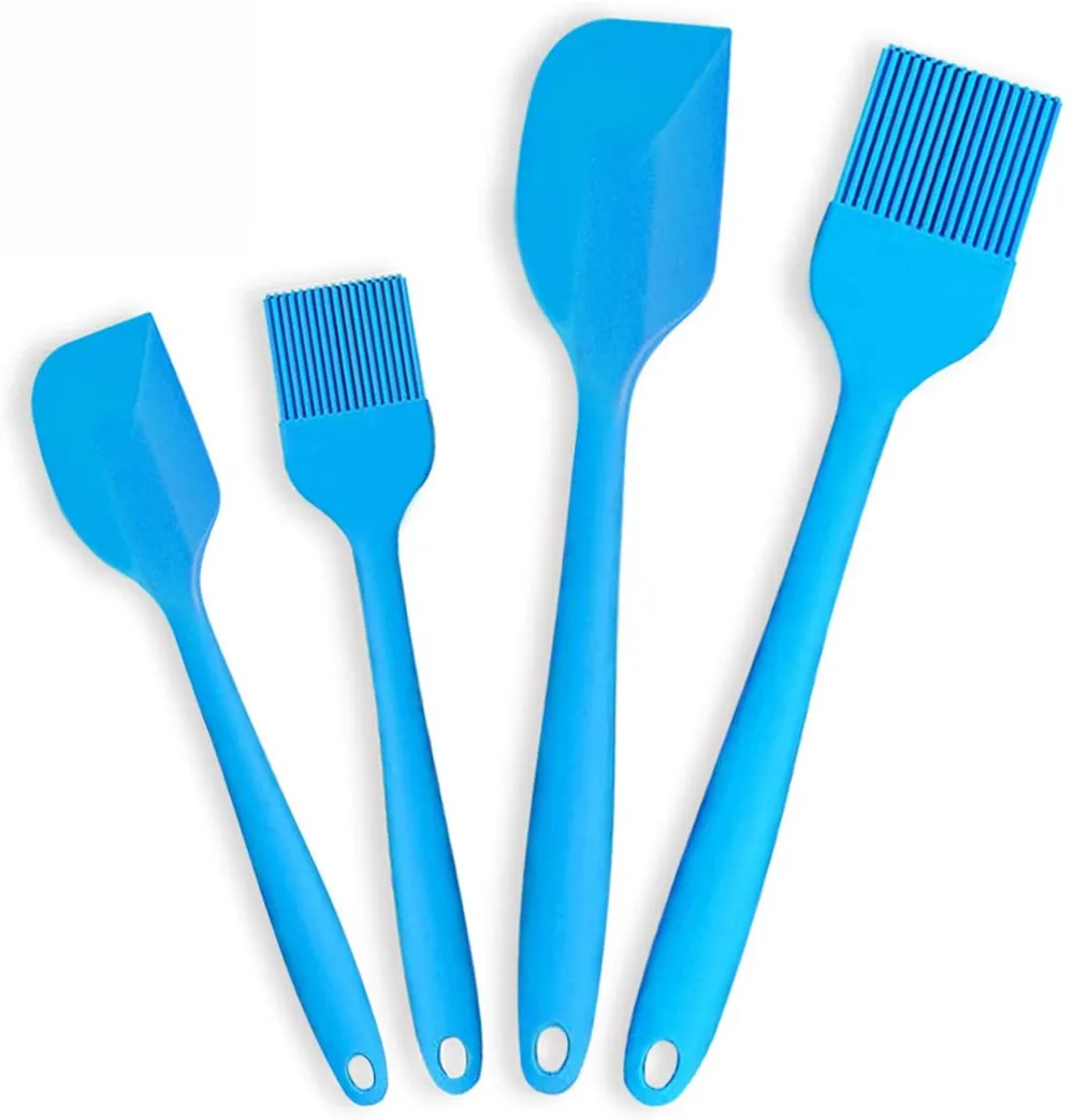 

4PCS Silicone Spatula and Pastry Brush Set, Kitchen Utensils Spatula Set for Baking,Cooking and Mixing