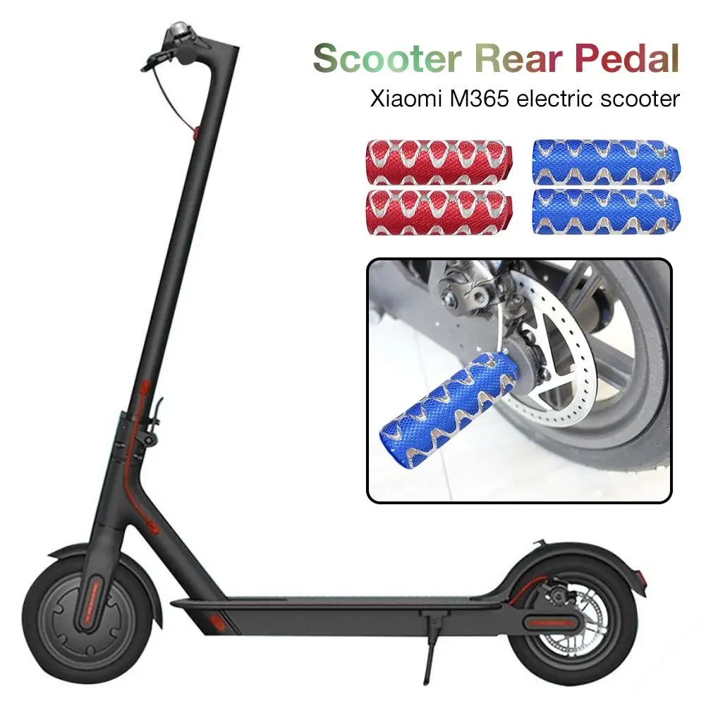 1 Pair Scooter Pedals Back Pedal Anti-slip Back Pedal Rear Feet Rest Pad Bike Accessories for XIAOMI MIJIA M365 Electric Scooter