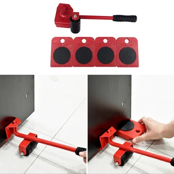 

Home Trolley Lift and Move Slides Kit Easily System for Furniture 5 Packs Tool Set Furniture Lifter Transport Set Heavy Mover