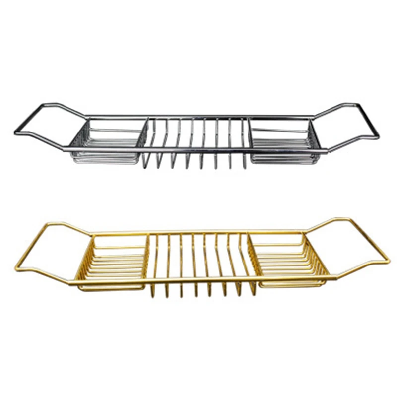 Bathtub Stand Multifunctional Telescopic Anti-Skid Rack Bathroom Bath Stand Bathtub Mobile Phone Holder