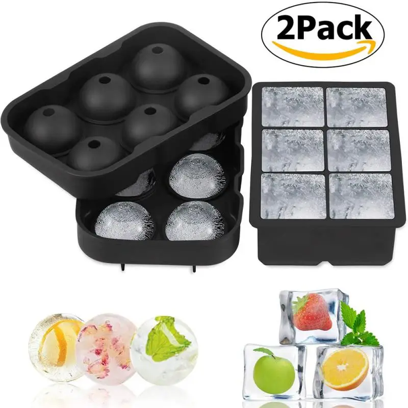 4.5cm 4 Girds Round Whisky Ice Ball Mould Tray 4 Hole Large Silicone Ice  Cube Maker Home Kitchen Bar Accessories Bartending Tool - AliExpress