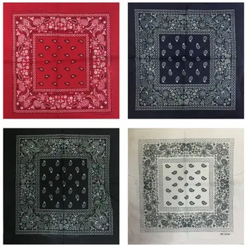 

Japanese Harajuku Cotton Bandana Headwrap Men Women Retro Geometric Paisley Floral Print Square Scarf Hip Hop Dancing Hairband