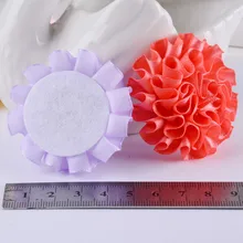 5 сантиметровая лента Гвоздика плиссированные цветок DIY детские заколки для волос группа Костюмы и аксессуары для обуви 23-Цвет