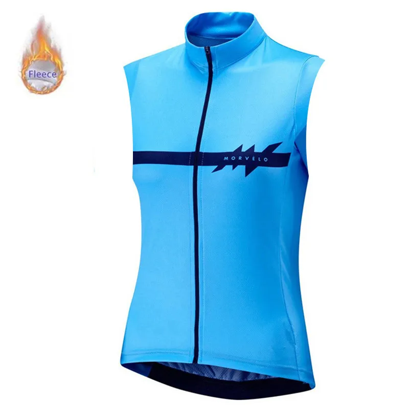 Женская зимняя термо флисовая безрукавка для езды на велосипеде Джерси Топы Pro Team Mtb велосипедная одежда велосипедная рубашка
