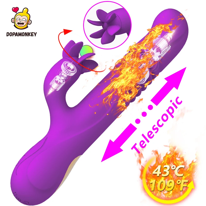 Вибратор Licking для женской мастурбации телескопический массажер точки G