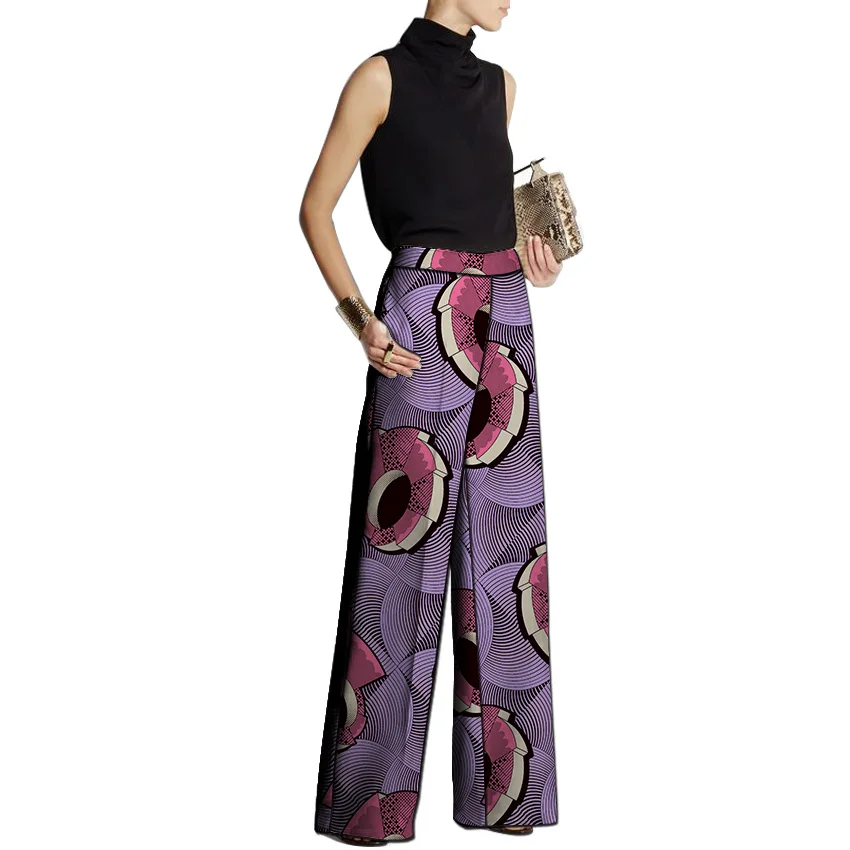

Customize African Fashion Women Loose Pants Casual Wide Leg Pants Lady's Party Clothing Dashiki Print Trousers