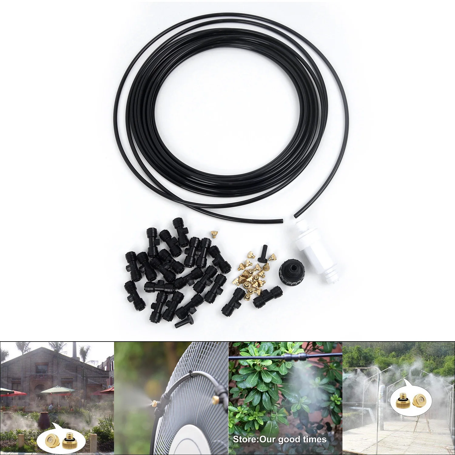 Водяной шланг комплект для орошения запотевания сопла сад двор системы охлаждения полива