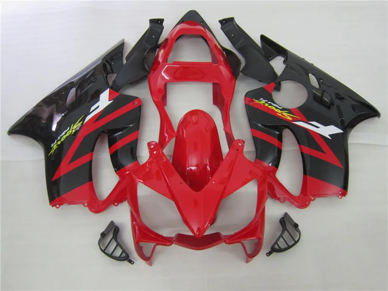 Литьём под давлением для CBR 600F4i Обтекатели 01 02 03 черный красный CBR600 F4i 2001 2002 2003 обтекатели RE24