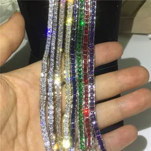 Choucong, 8 цветов, массивный Теннисный браслет, квадратный, AAAAA, cz, серебро, золото, вечерние, свадебные, очаровательные браслеты для женщин, мужчин, ювелирные изделия