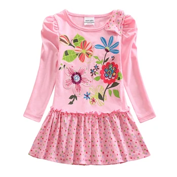 

Girls Long Sleeve Dress Spring Autumn New 2~8 Years Old Child for Girls Long Sleeve Embroidered Dress LH5795