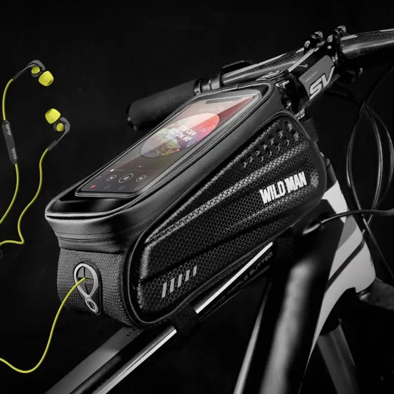 Жесткий чехол WILD MAN MTB, велосипедные сумки, водонепроницаемые, с сенсорным экраном, топ, чехол для телефона, изысканный, необходимый для езды на велосипеде на открытом воздухе