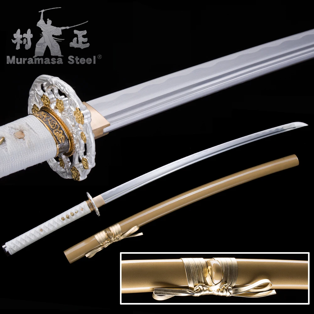 Настоящее японское Katana 1045 лезвие из углеродистой стали полностью Tang бритва