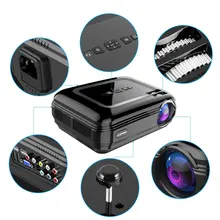 Elepawl 720P LCD Video Projector 3200 LM Multimedia Home Theater Projector HDMI VGA USB for Home Cinema Laptop TV Game Video