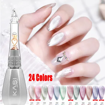 

24 Colors Smoothie Spar Gel Nail Polish Magnetic Cat Eye Series Soak Off Nail Gel Polish 15ml Semi-transparent Nail Gel Polish