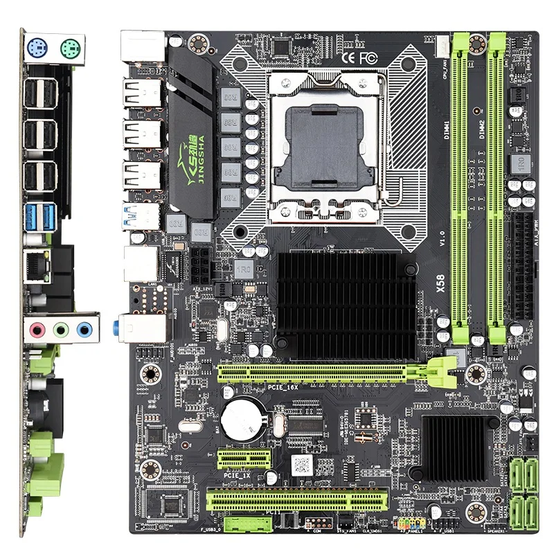 JINGSHA X58 LGA-1366 материнская плата 2 канала DDR3 32G ecc ram USB3.0 SATA3.0 Поддержка Intel Ксеон X5670 X5675 X5650 X5680 X5570 X556