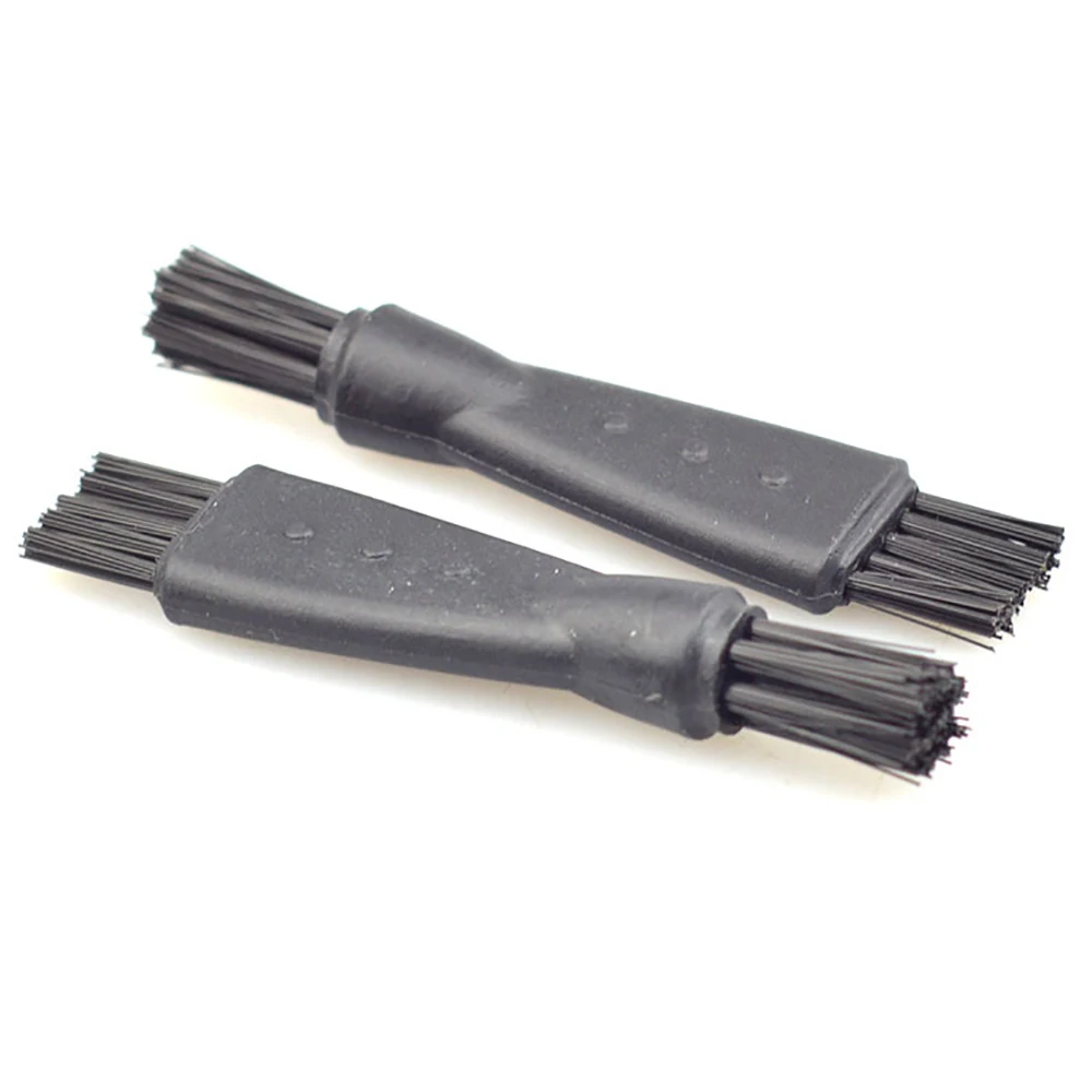 Cepillo de nailon de doble cabezal para limpieza de barba, afeitadora portátil de viaje, accesorios de afeitado, 10 Uds.