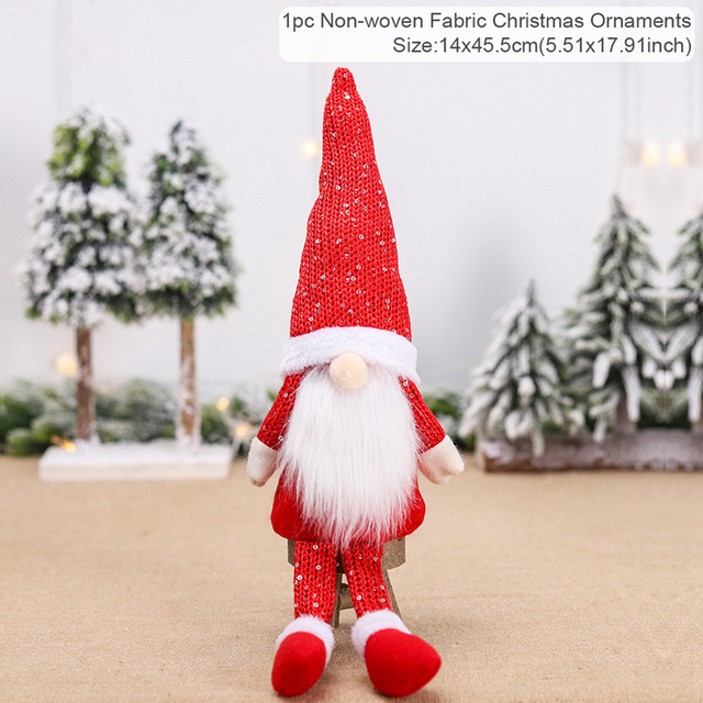 Christmas Gnomes Elf Doll Christmas Decor For Home Table 2021 Christmas Ornament Xmas Gifts Natal Navidad New Year 2022