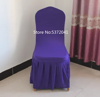 

50PCS Elegant Pleated Big Skirting Spandex Chair Cover Sashes For Wedding Party/Hotel/Banquet/Home Decoration
