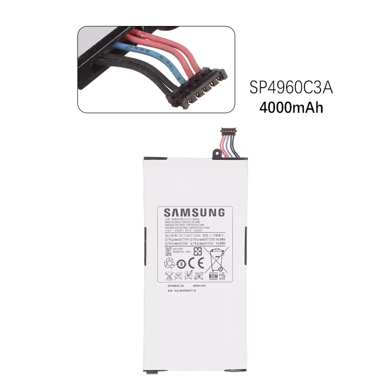 Original Battery For Samsung Galaxy Tab P1000 Battery P1010 SP4960C3A 4000mAh Full Capacity