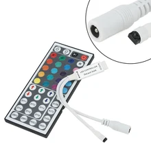 

LED Strip Light Controller Mini 44 Key IR Remote Controller Receiver For RGB 3528 5050 Remote Controller DC5V-24V Light Strip