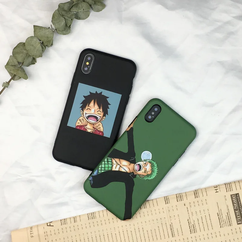 Retro ONE PIECE Phone case silicone cover Japan Anime Luffy Roronoa Zoro for coque iPhone 7 7 Plus 6 8 6s Plus X XR Xs MAX case
