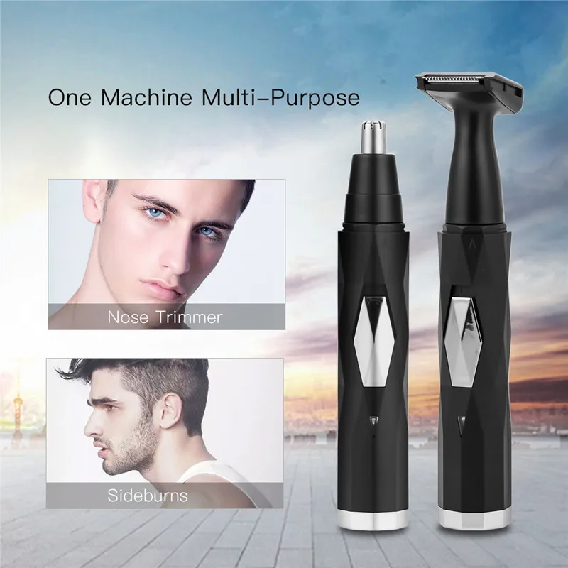 

2 In1 Washable Blade Rechargeable Nose Ear Hair Trimmer Face Sideburns Clippers High Quality Nose Hair Cut Removal For Men 45