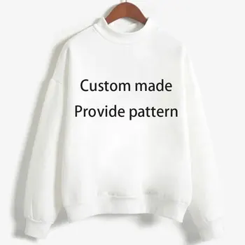 

2020 Autumn And Winter White Crop Top Hoodie Women Harajuku Aesthetic Custom Made Provide Patter Female Sweatshirt Tops Clothes