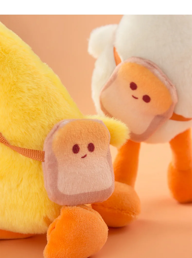 Cartoon Lovely duck crooked neck Doll Keychain Yellow White Car Bag Accessory Cute Plush Boy Girl Couple Keyring Lover Pendant