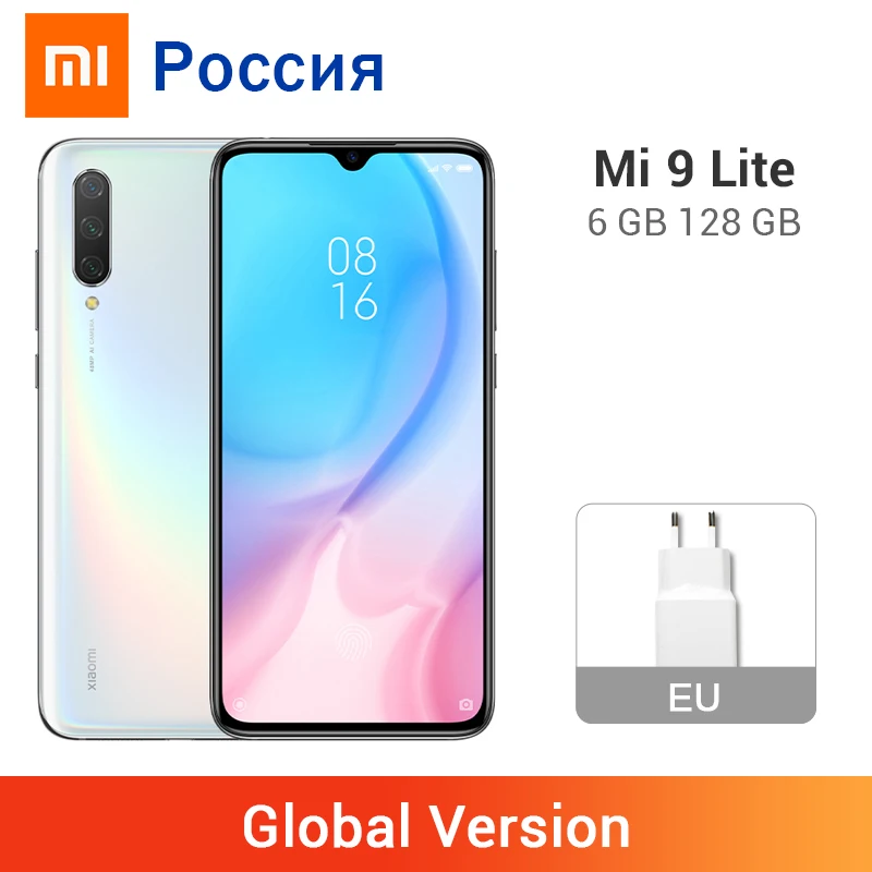 Глобальная версия Xiaomi Mi 9 Lite 6 ГБ 128 Гб(CC9) 48MP+ 32MP камера Смартфон Snapdragon 710 Восьмиядерный NFC 6,3" AMOLED экран