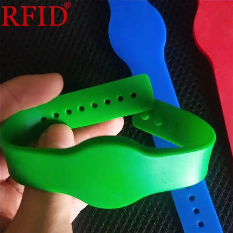 ID 125 кГц EM4100 только для чтения водонепроницаемый браслет RFID силиконовый ремешок-браслет для контроля доступа синий зеленый красный Быстрая 5 шт