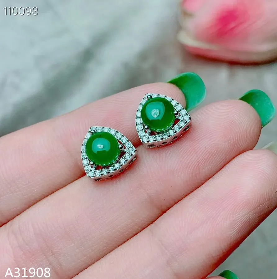 

KJJEAXCMY boutique jewelry 925 sterling silver inlaid natural jasper female earrings support test