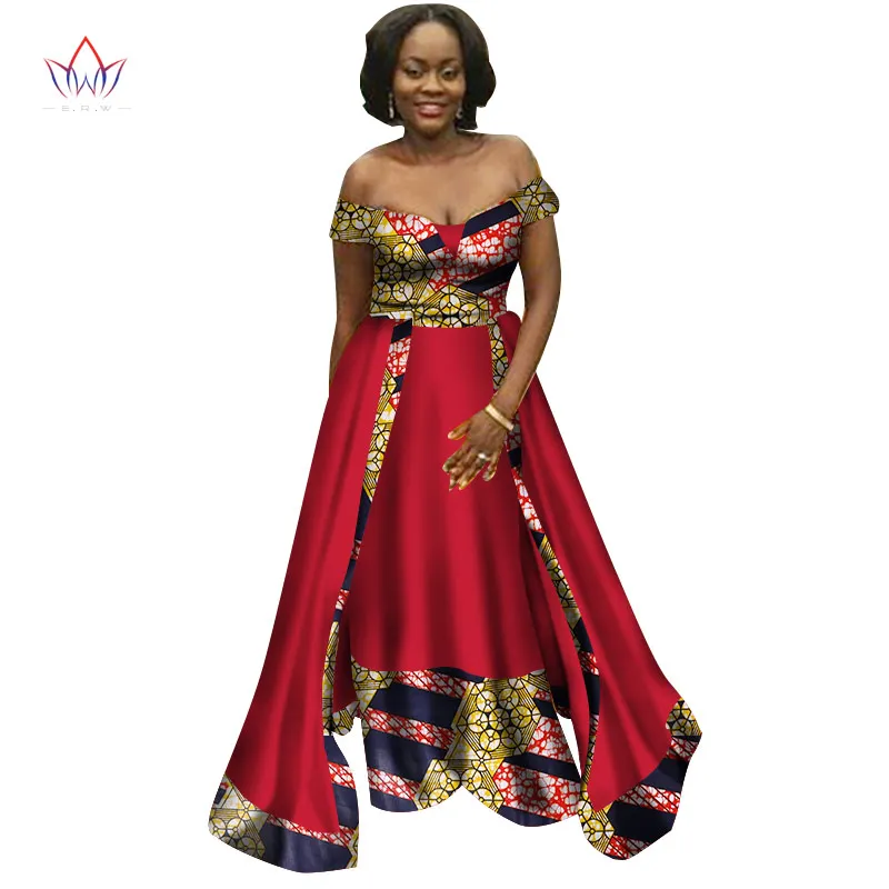 Африканские платья для женщин новые Африканские Восковые Дашики африканские рождественские платья для женщин длинное богемное платье размера плюс WY2369 - Цвет: 19